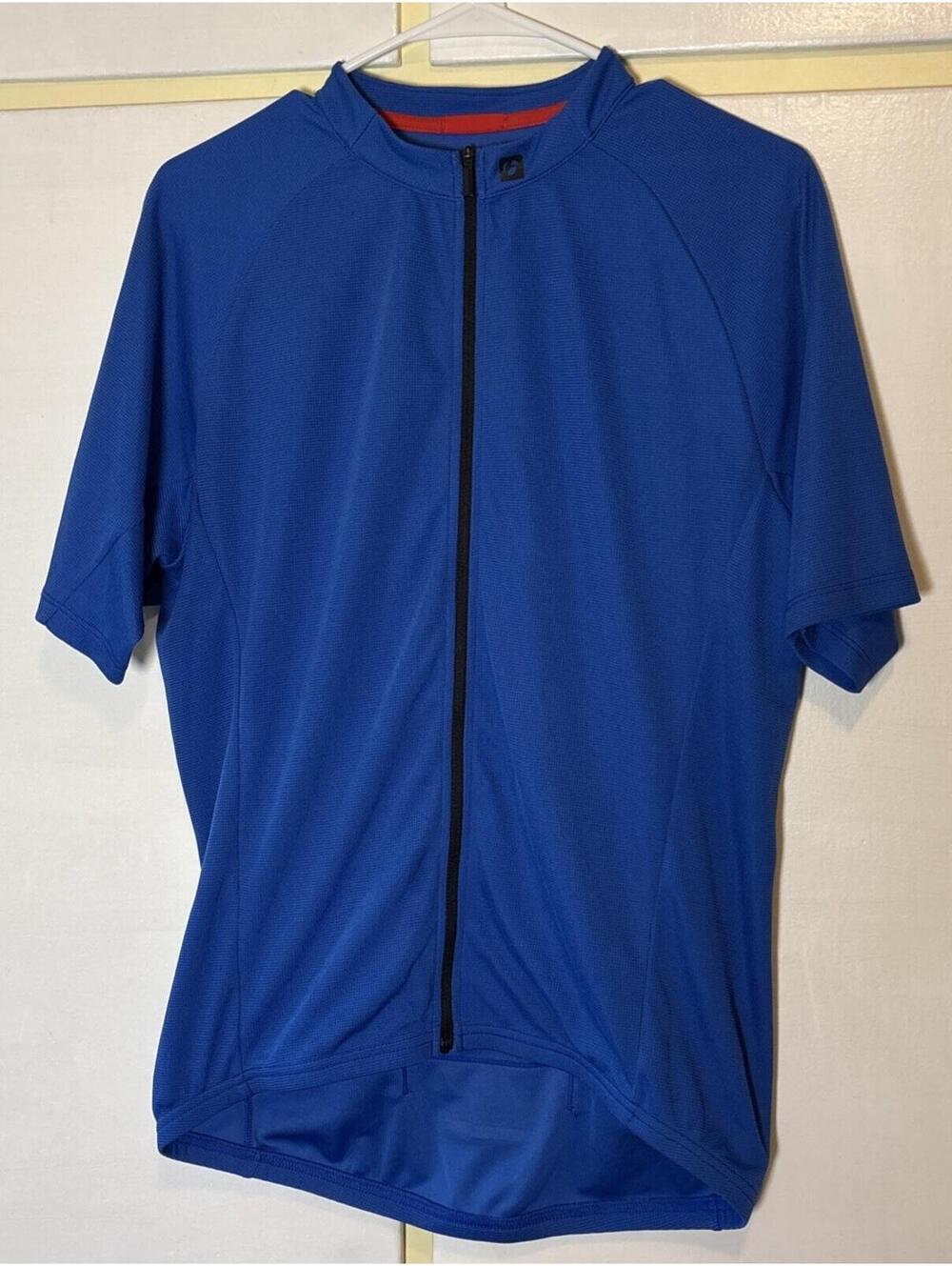 Bontrager Circuit Cycling Jersey Size M Blue Full Zip Fitted Mens Shirt Top